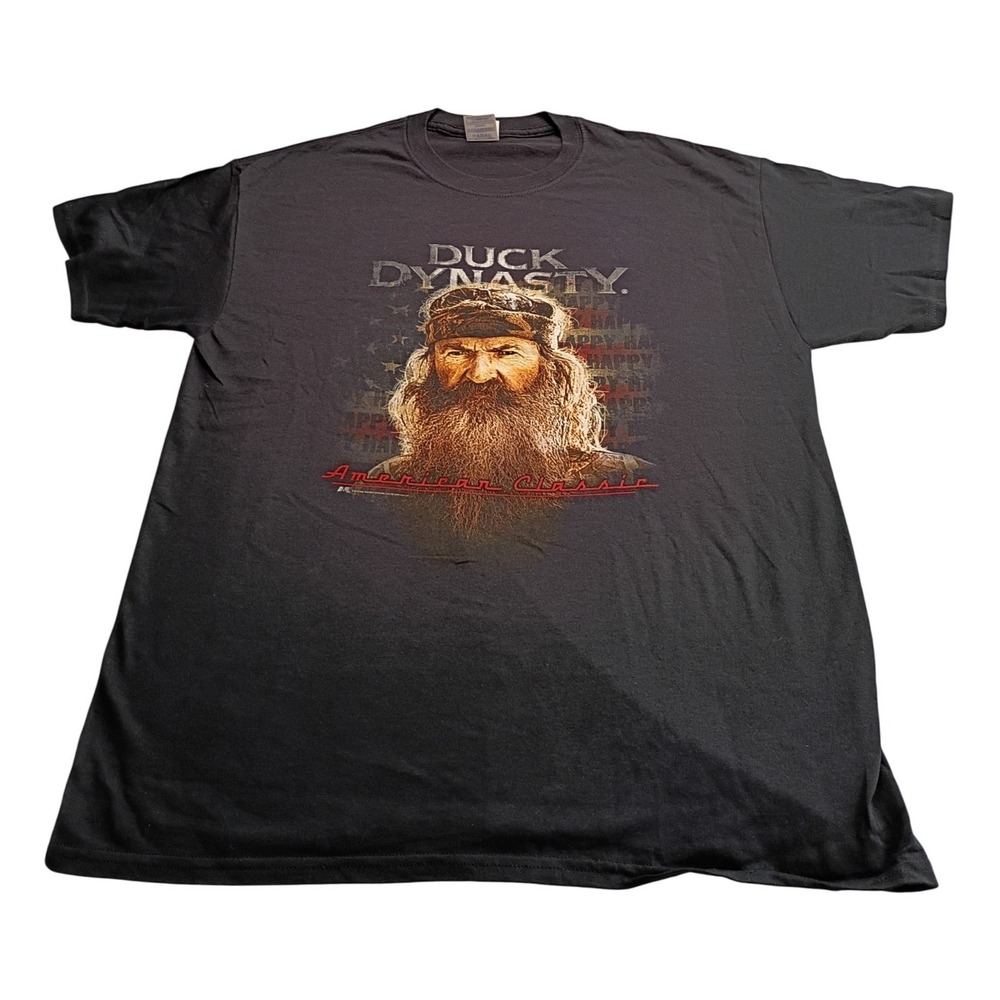 Duck Dynasty American Classic Phil Robertson Graphic T-Shirt Men's Large Gray